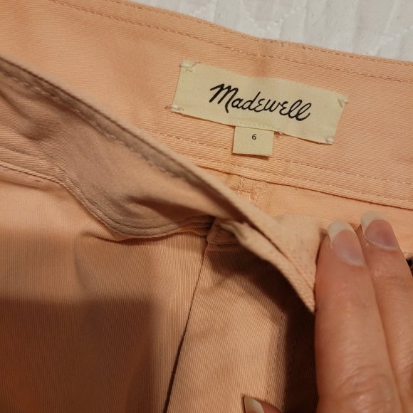 Muted Pink Madewell Pleated Shorts Sz 6 - Picture 6 of 8